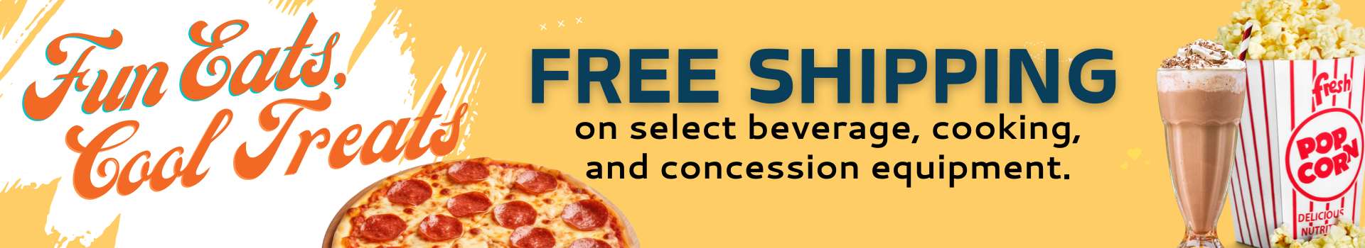 Free Shipping on select concession and beverage equipment